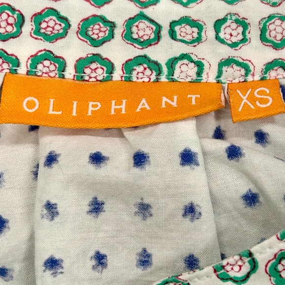 Oliphant Floral and Polka Dot Dress - Green and Blue - Picture 3 of 4